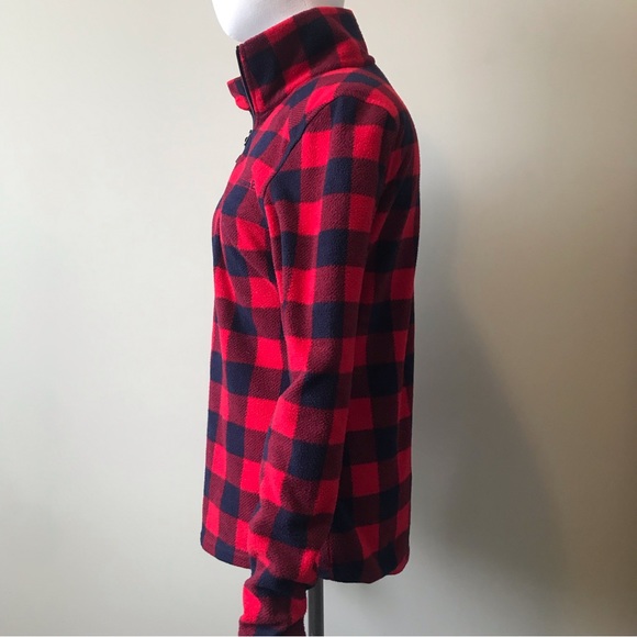 Avalanche Fleece 1/4 Zip Pullover Plaid Sweatshirt Layer - Picture 6 of 13